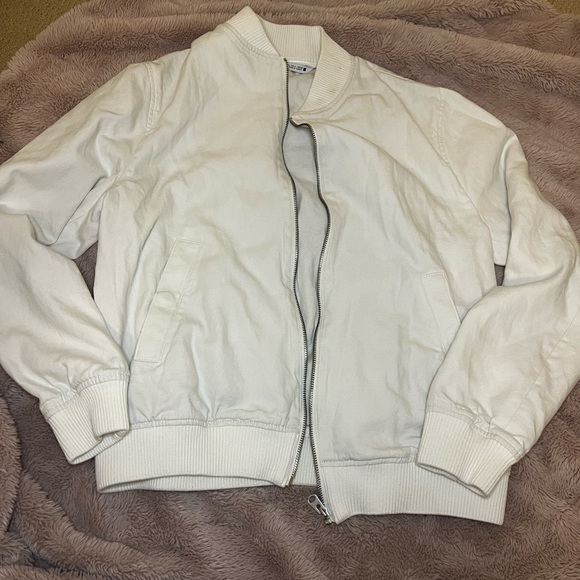 Zara Linen Bomber Jacket 90% cotton - Picture 3 of 7